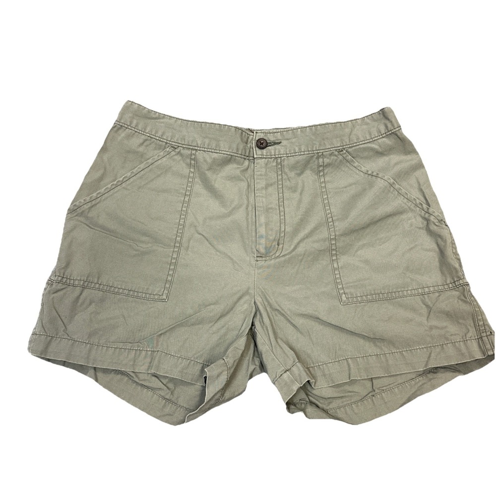 Vintage Woolrich Shorts Women's 10 Beige High Waist Rise Retro Mom Field Stone